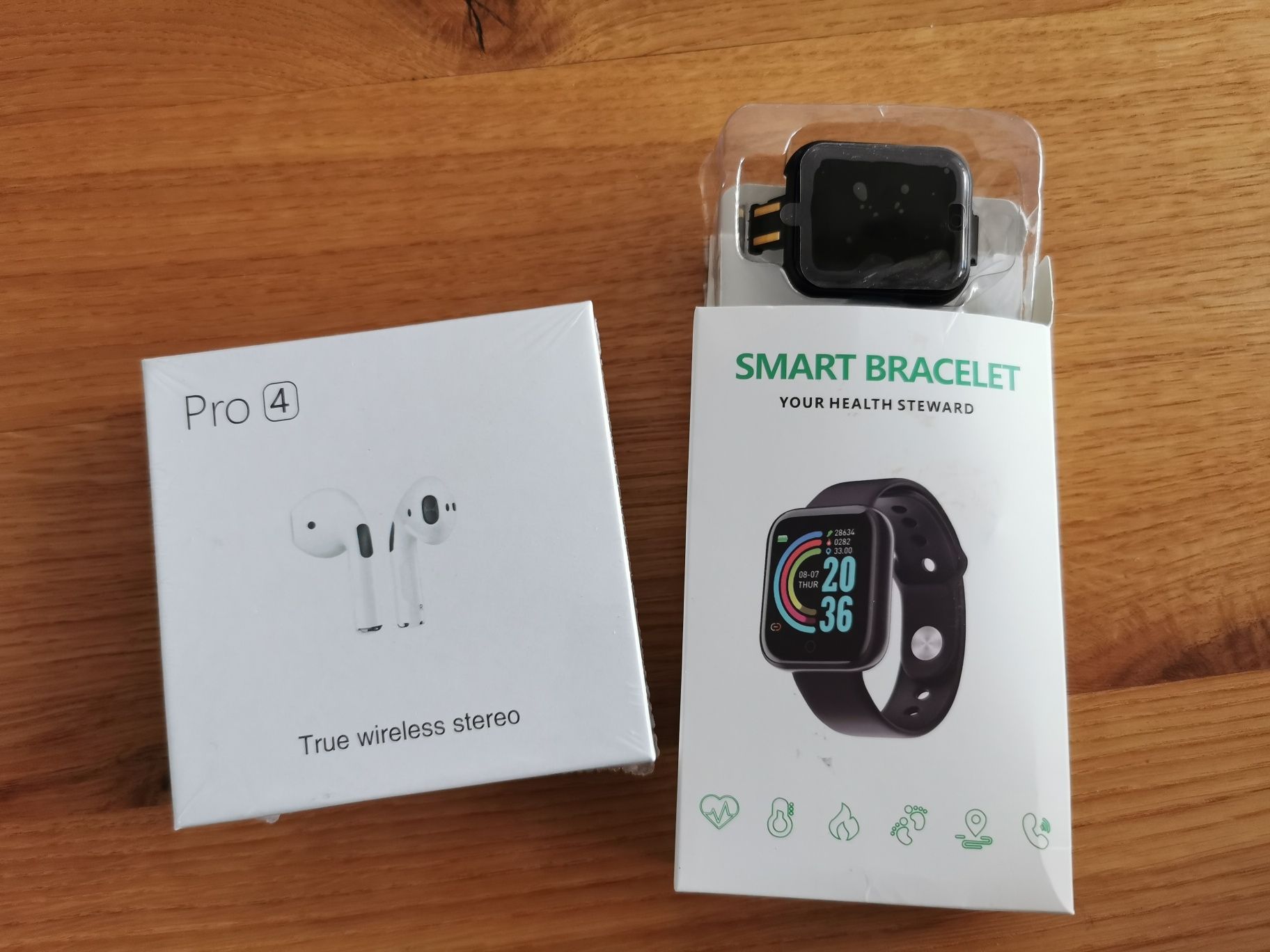 Opaska smartwach + słuchawki Pro 4