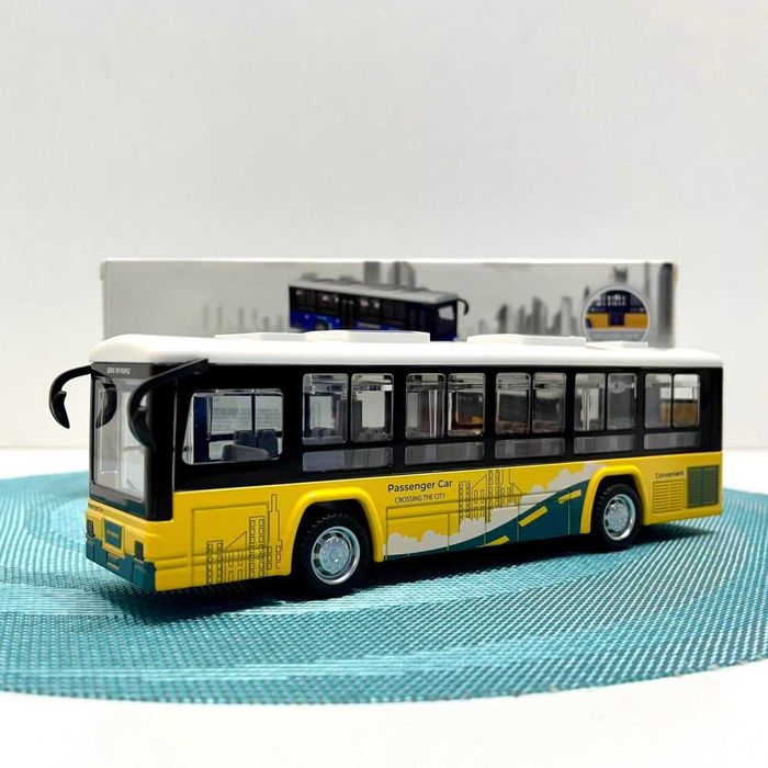 Автобус металевий інерція світло звуком відчиняються двері(CLM-0771AC)