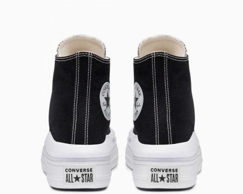 Кеди високі на платформі чорні converse chuck taylor all star high top