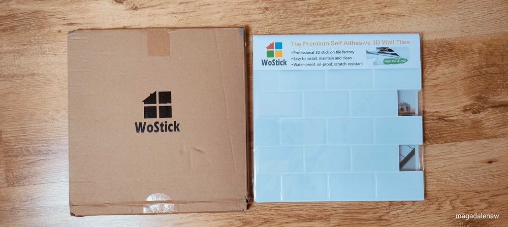 Panele ścienne 3D białe płytka PCV WoStick samoprzylepne