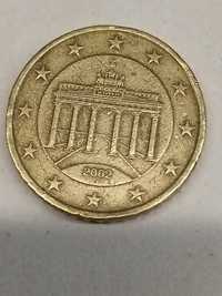 Moeda de 50 centavos de euro (F) Alemanha 2002.
Portão de Brandemburgo