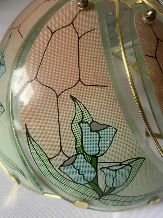 Szklany abażur do lampy szkło mosiądz