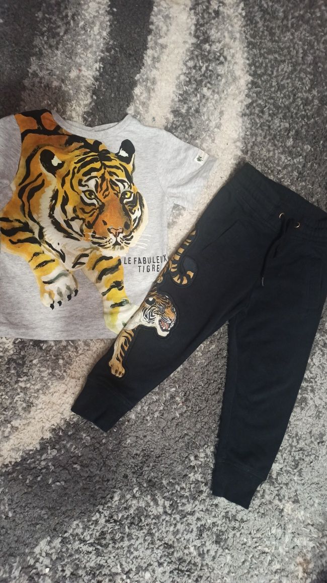 Комплект дитячий h&m, футболка та штани з тигром