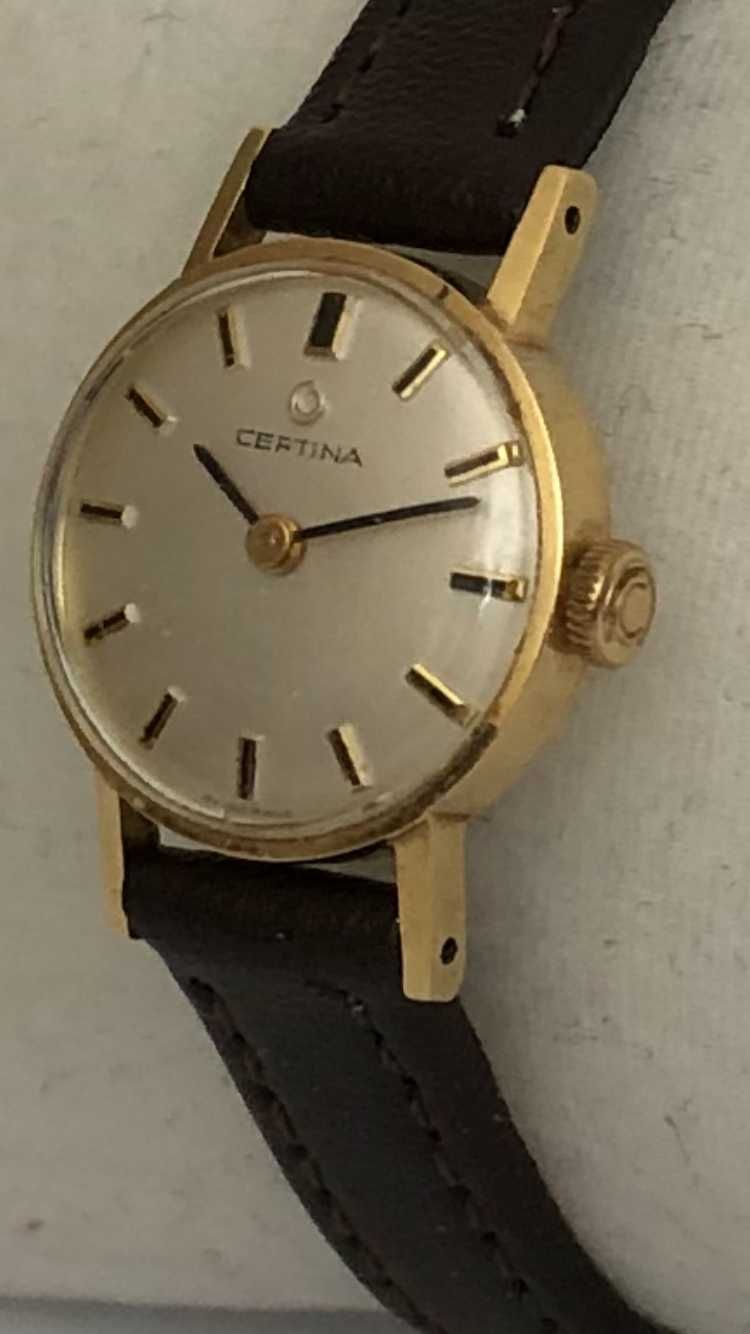 Certina, złoto 14K, piękny zegarek damski, klejnot na nadgarstku SUPER