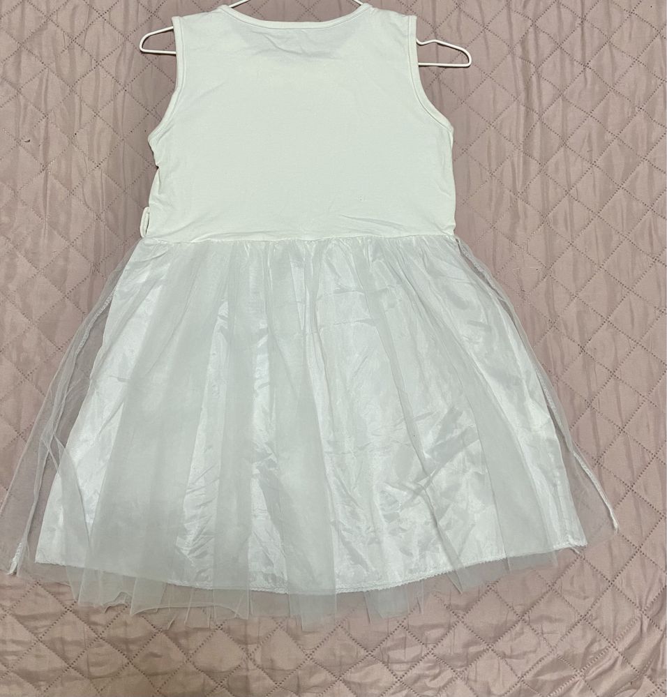 Biała Sukienka dziecięca na święta na komunię 140-146