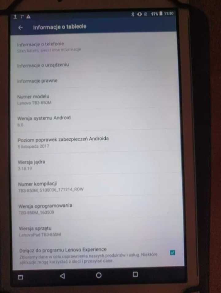 Tablet Lenowo Pad TB3 8 cali. Android.