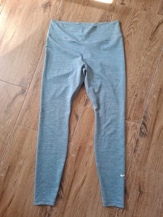 Legginsy damskie niebieski melanż błękit Nike Dri-fit XL