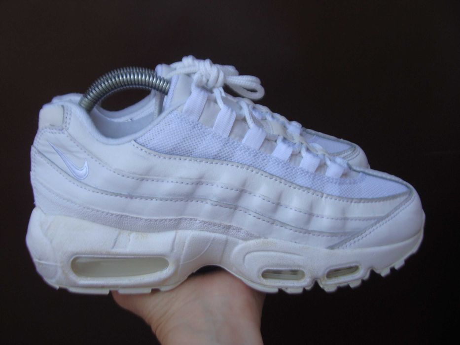 38.5/24 см Nike ar max 95 кроссовки кожаные белые 2022 год оригинал
