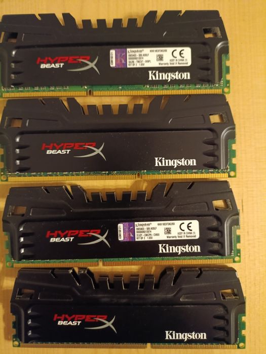 Pamięć RAM DDR3 Kingston HyperX Beast 16GB 4x4GB 1866MHz CL9 KHX18C9T3