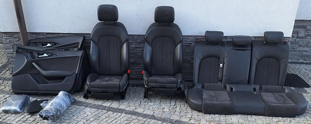 Siedzenia fotele kanapa audi a6c7 kombi alcantara
