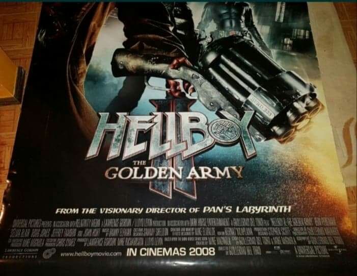 Pôster de cinema em viníl do Hell Boy II The golden army de 2008