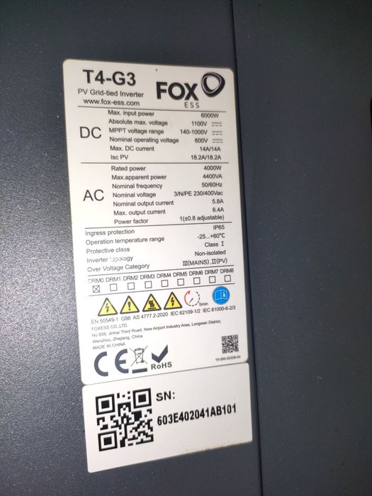 Falownik Inwenter Foxess T4 G3 4 kW