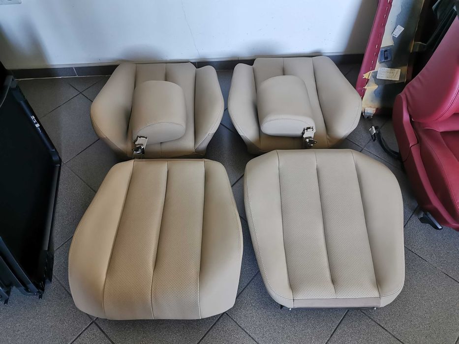 Mercedes r129 sl500 fotel fotele poszycie prawdziwa skóra Champignon