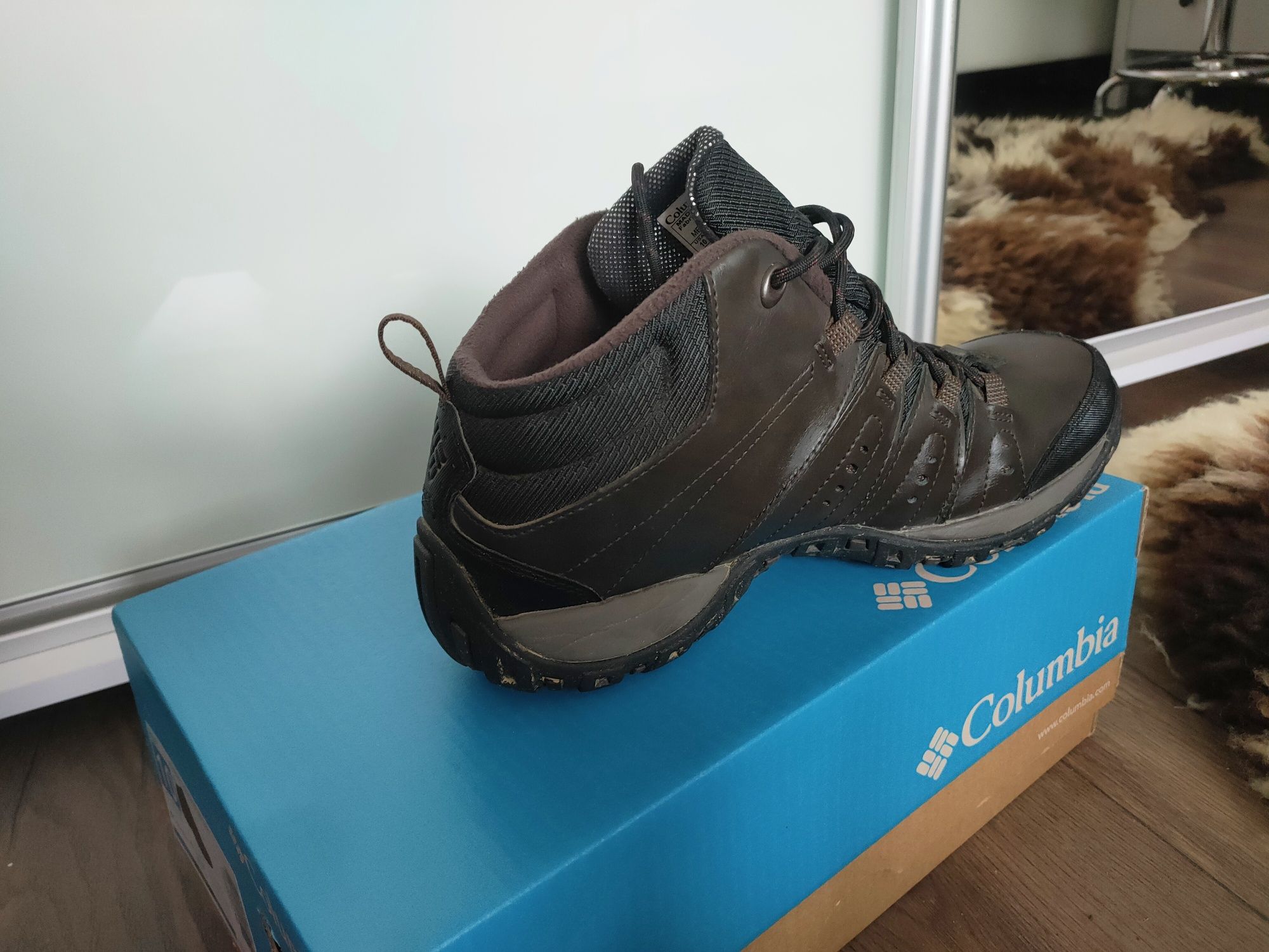 Buty trekkingowe skóra góry Columbia peakfreak nomad chukka brązowe 43