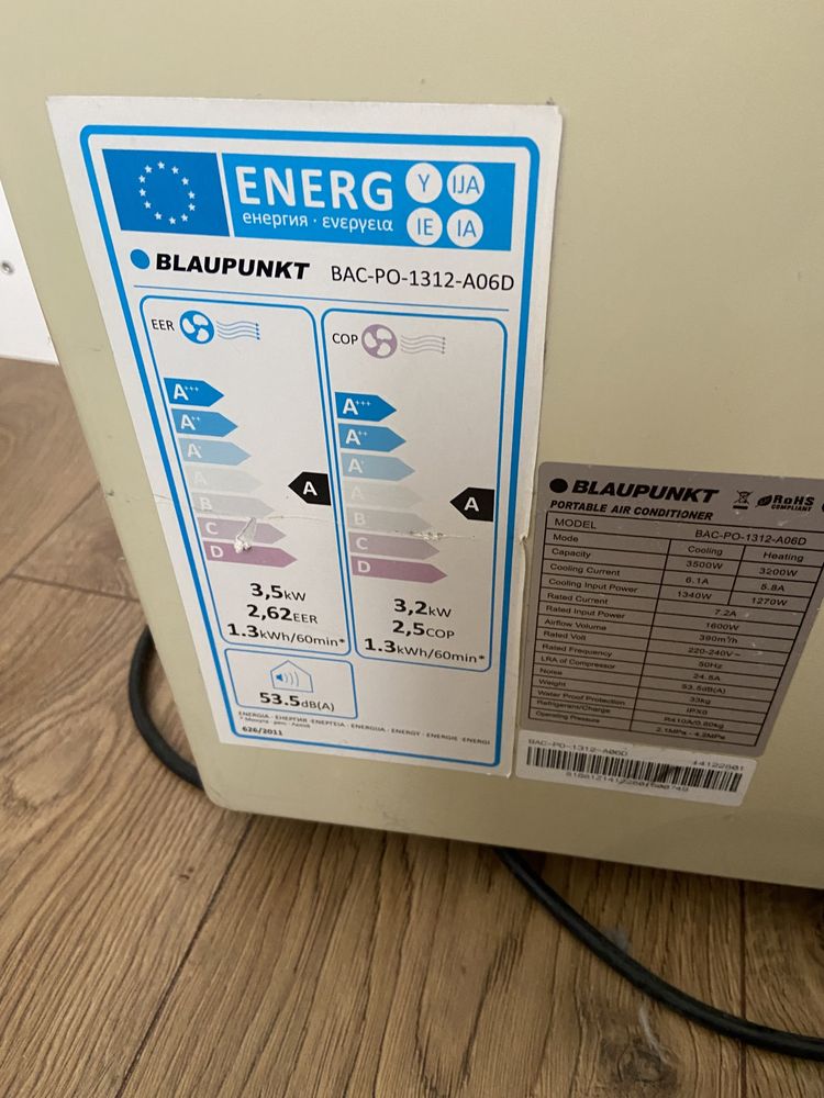 Klimatyzator przenośny Blaupunkt 3.5kw