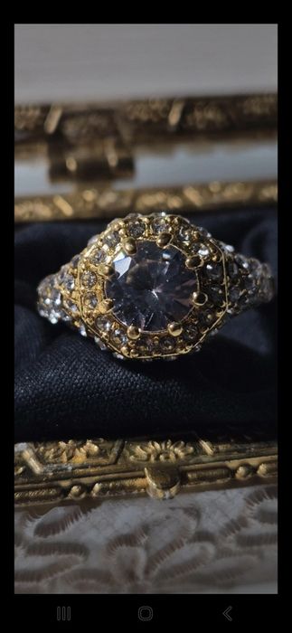 Pierścionek pozłacany