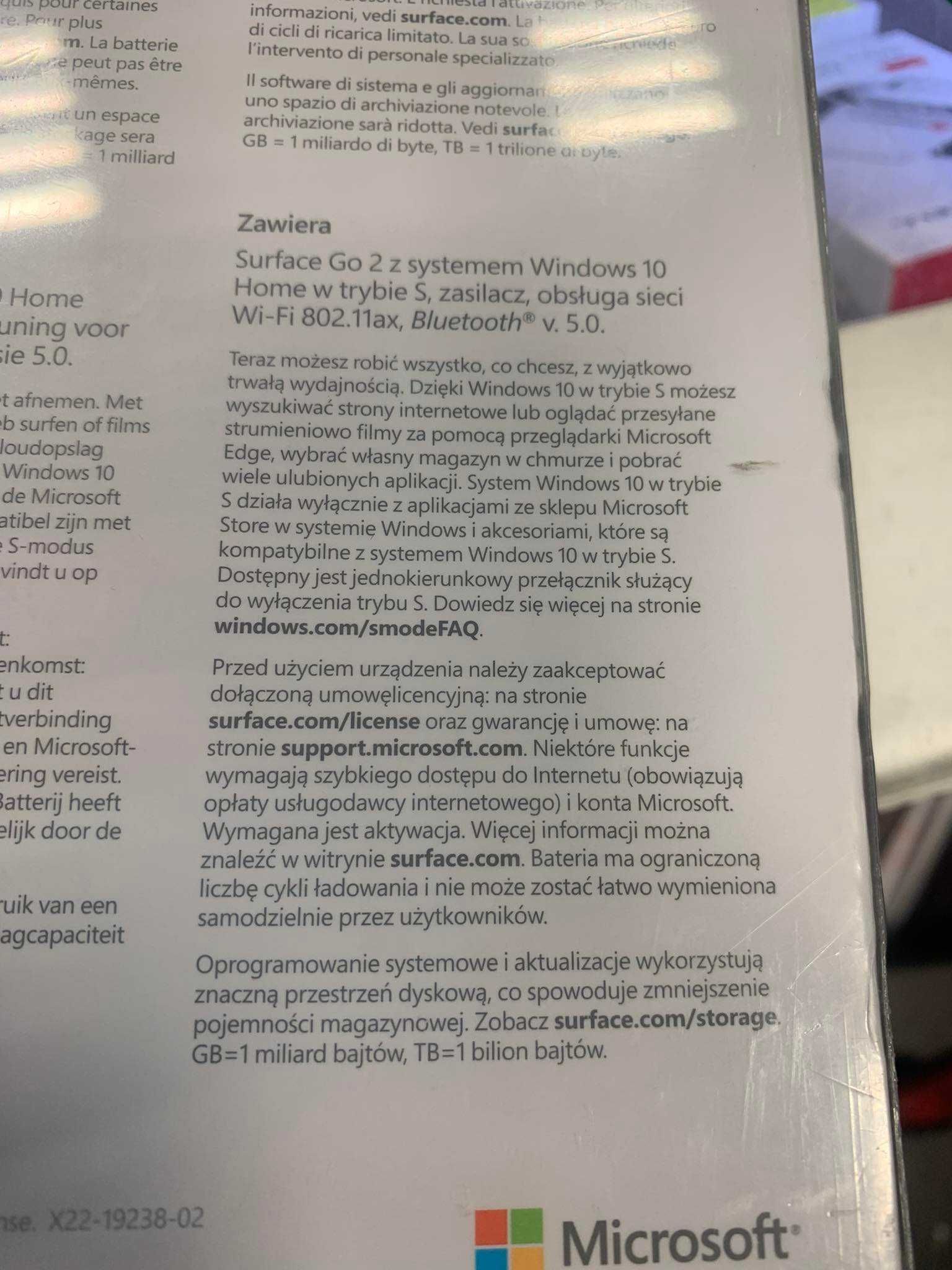 NOWY TABLET Microsoft Surface Go 2 4/64 Win10 Sklep Navi Mielec Raty0%