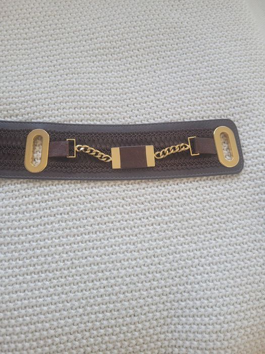 Pasek damski, skorzany, braz, LUISA SPAGNOLI, 94 cm