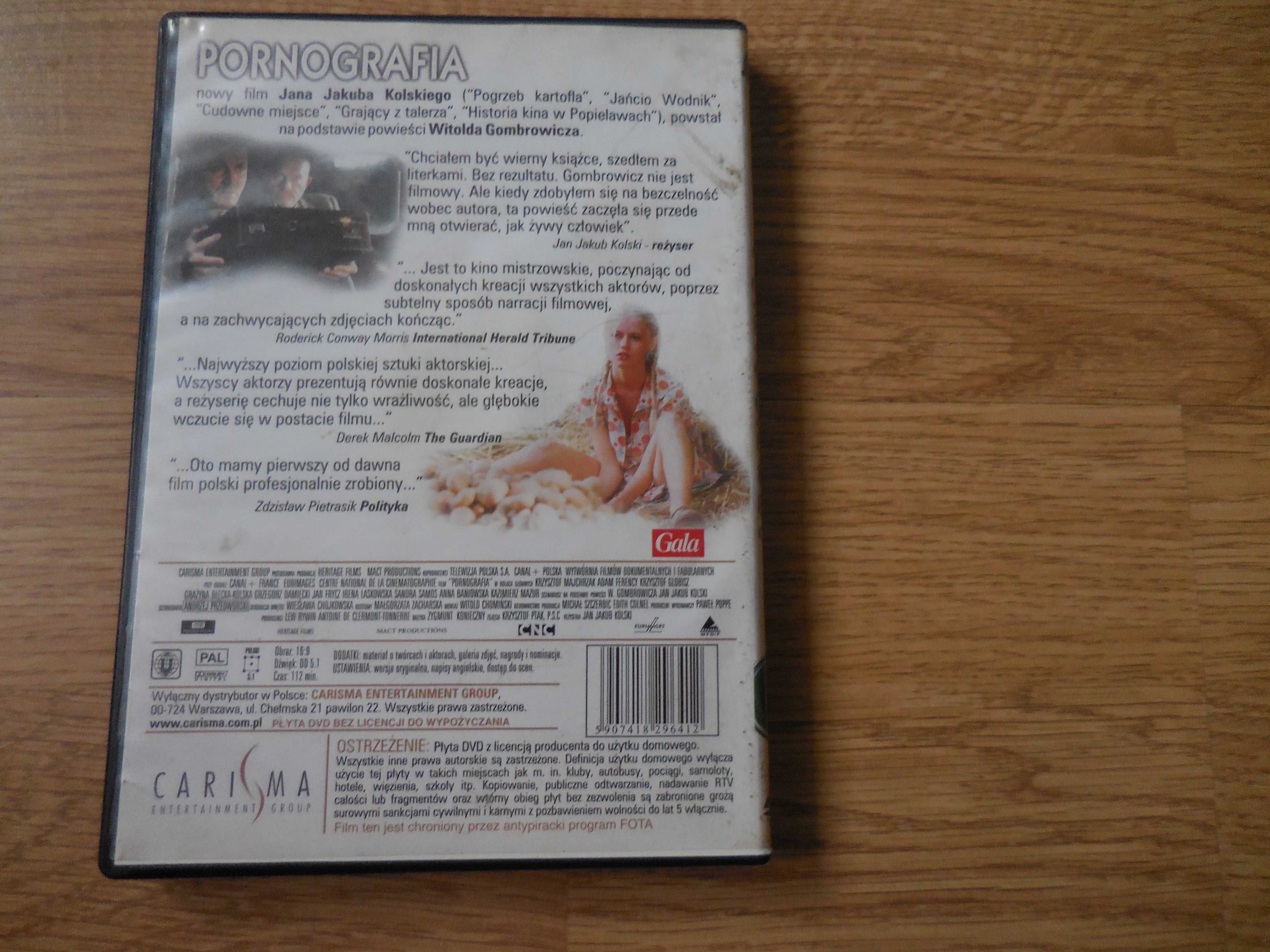 FILM POLSKI 'Pornografia' - Majchrzak - Ferency VCD