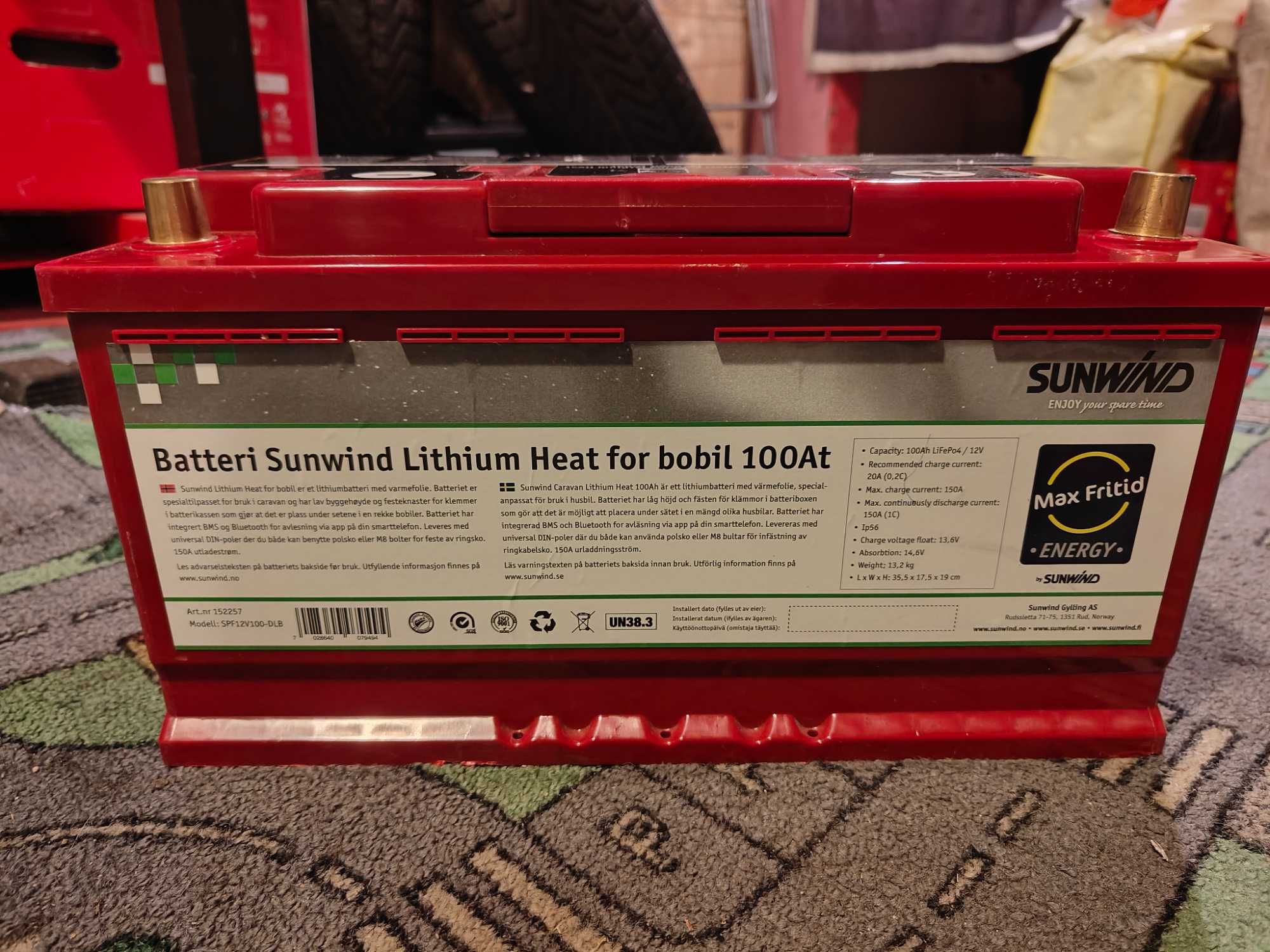 Akumulator Sunwind Lithium Heat 100Ah