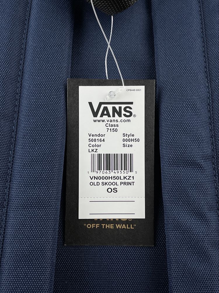 Рюкзак Vans Old Skool Print оригінал синій унісекс VN000H50LKZ1