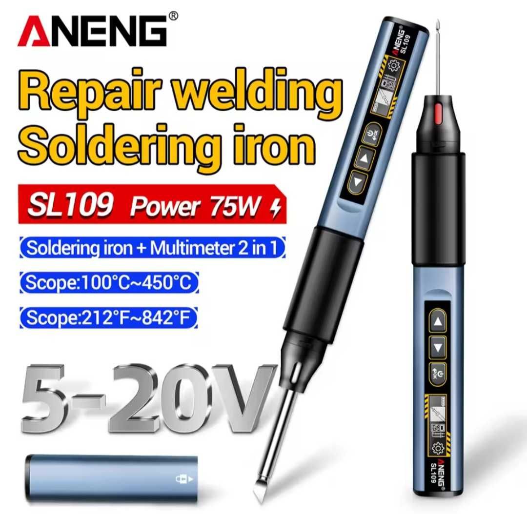 паяльник ANENG SL107 65Вт ANENG SL108 96 Вт ANENG SL109 75 Вт   PD/QC