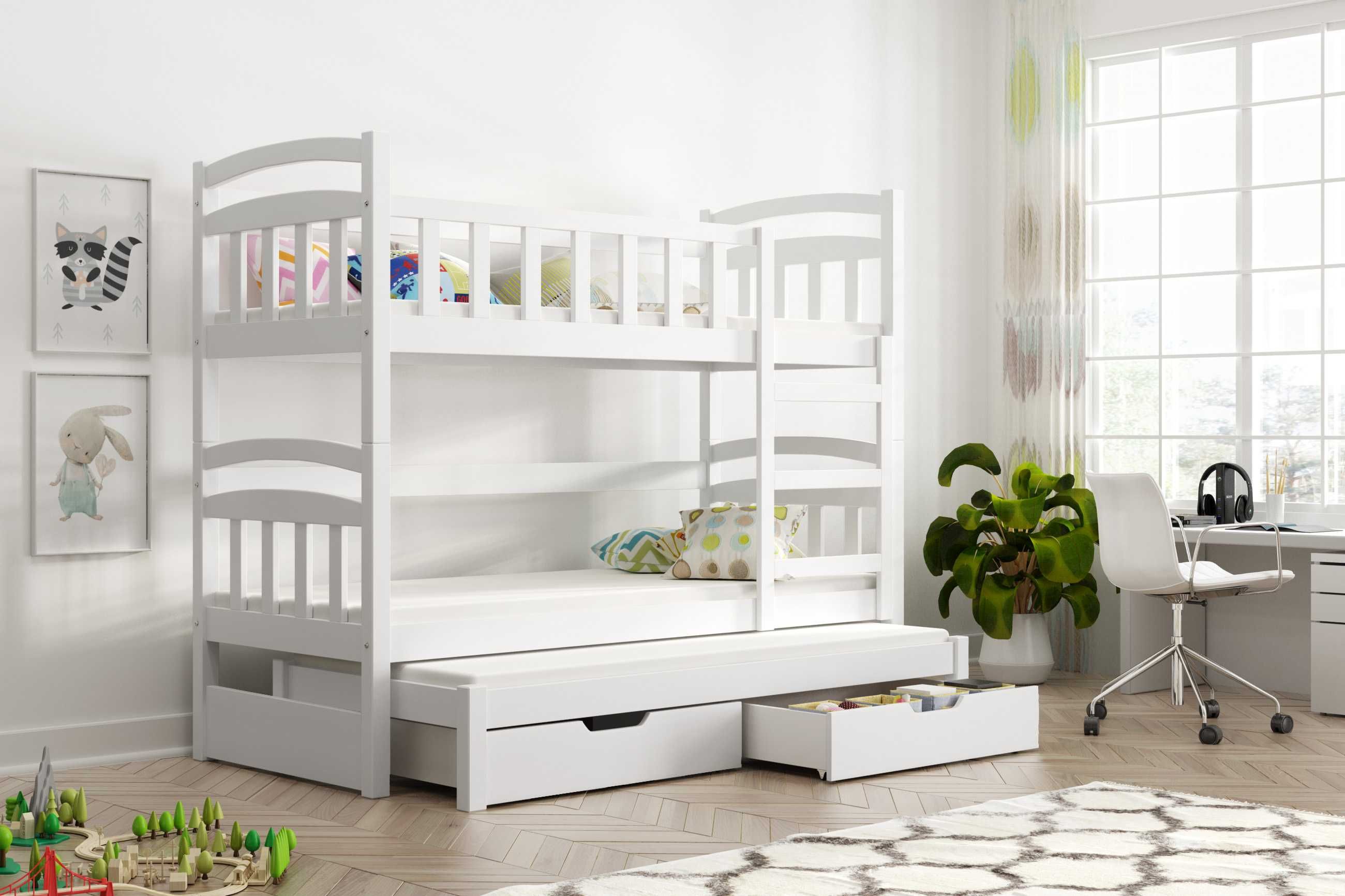 Łóżko dla trójki dzieci DAWID MINI 160x75 - materace GRATIS