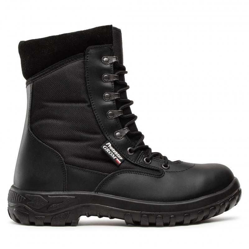 Buty Protektor GROM Czarne (wojskowe, harcerz)