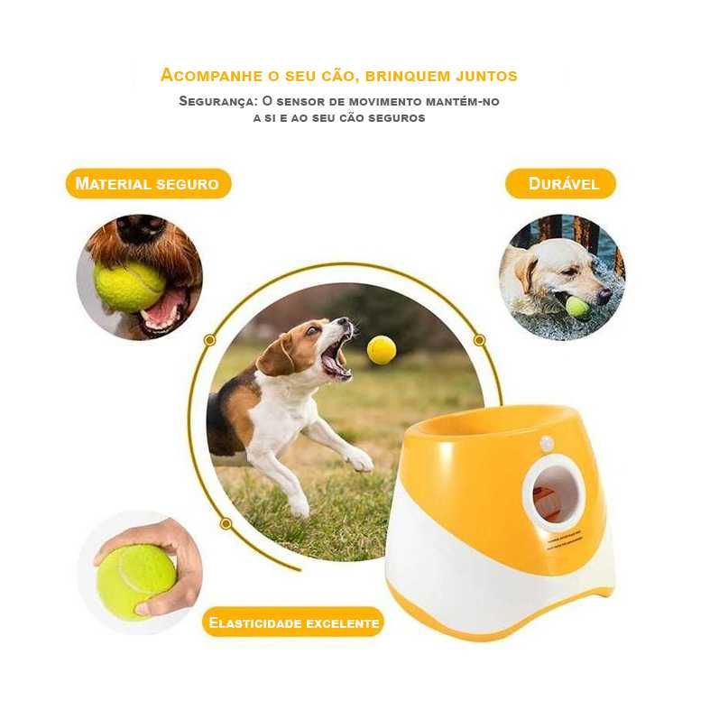 PORTES GRÁTIS - Lançador de Bolas Automático. Brinquedo Interactivo