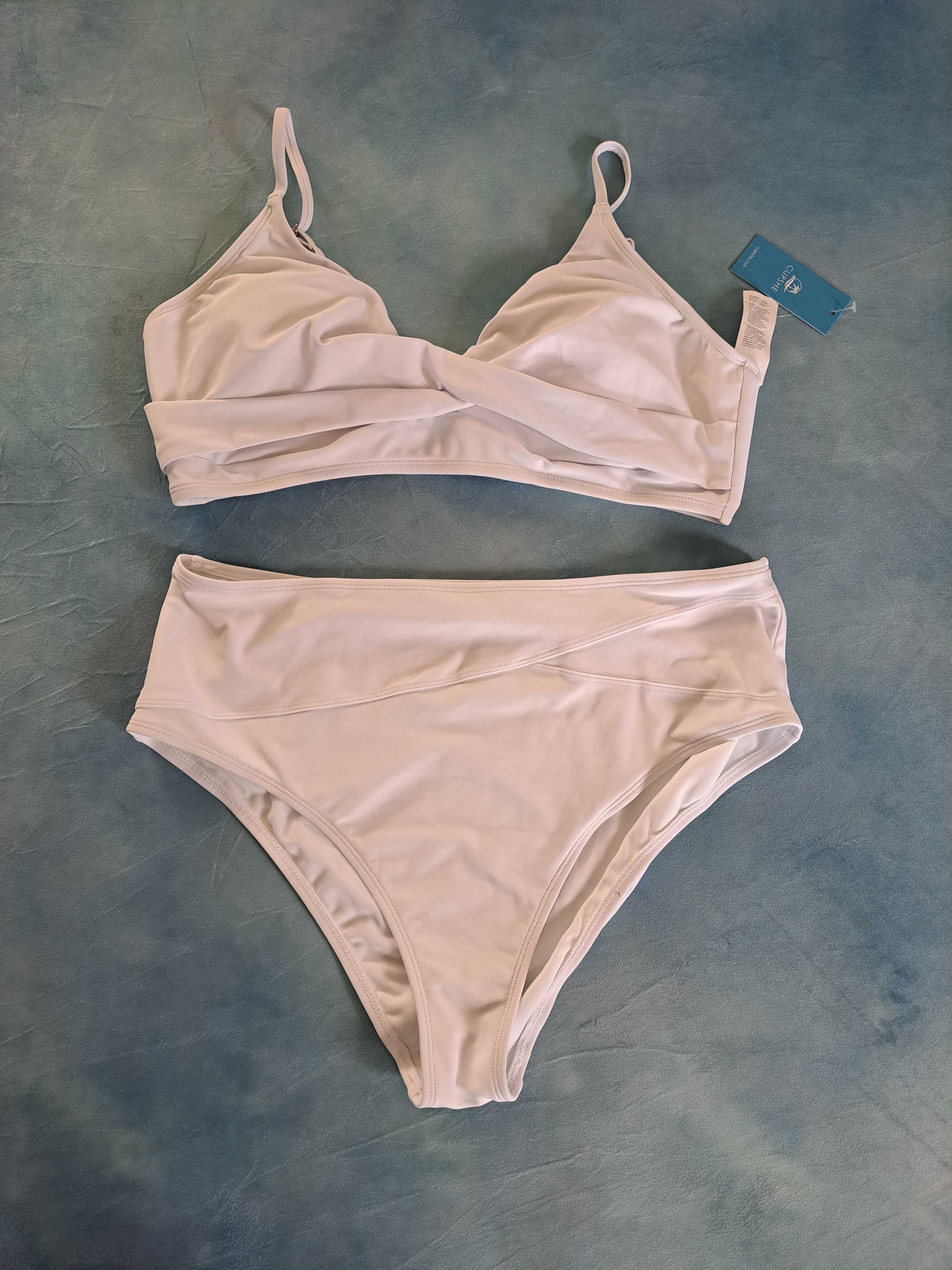 Cupshe strój kąpielowy dwuczęściowy biały rozmiar XL (280)