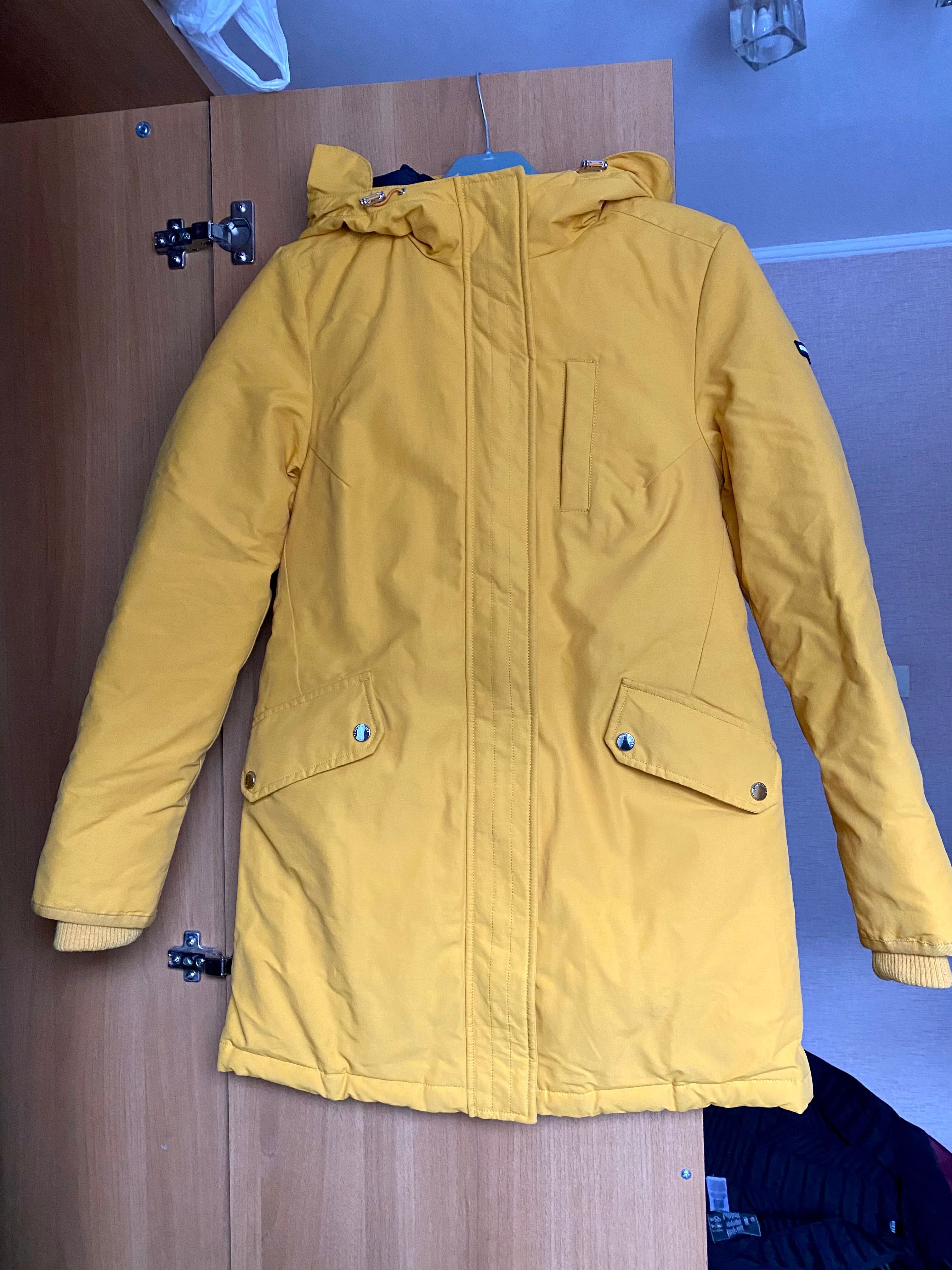 TOMMY HILFIGER женская желтая пуховая парка, зимняя куртка 70%пух/перо