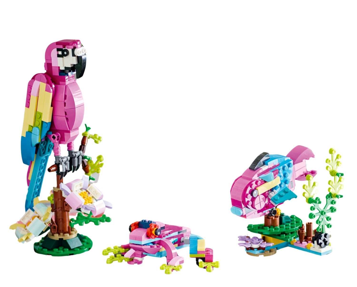 Zestaw LEGO Creator 3w1 Egzotyczna Różowa Papuga dla Dzieci Na Prezent