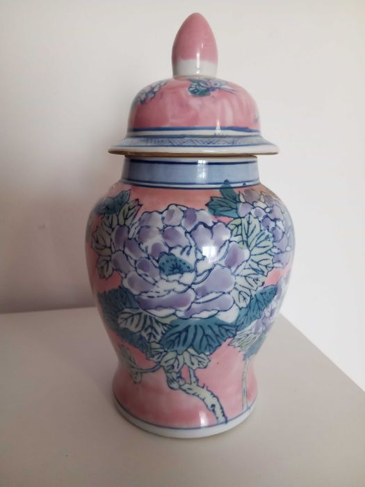 Ginger jar cerâmica tema floral, 20.5cm