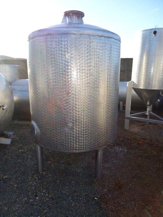 Zbiornik nierdzewny 2400L dno stożek możliwość zamontowania mieszadła