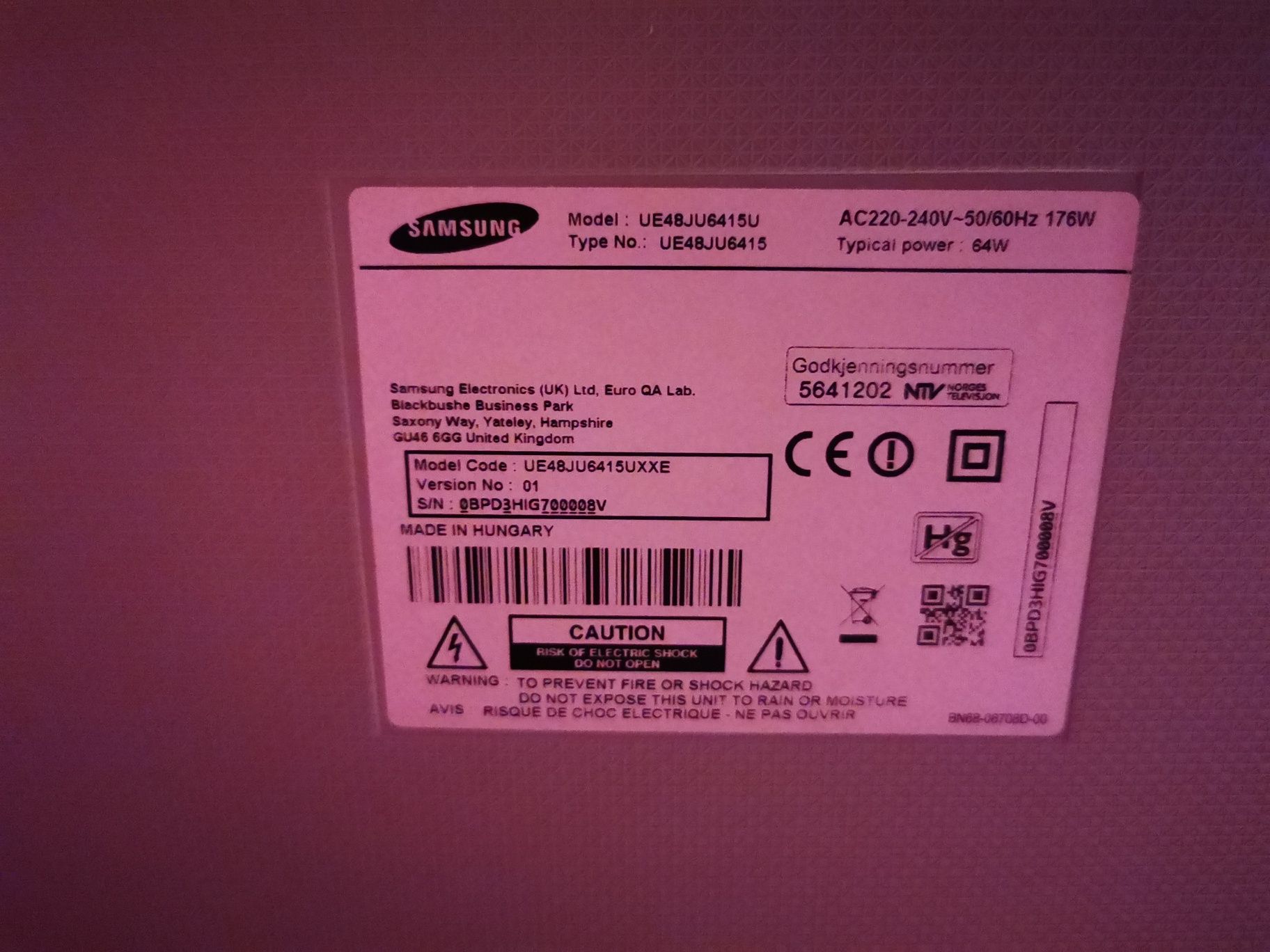 Telewizor Samsung 48 cali UE48JU6415U