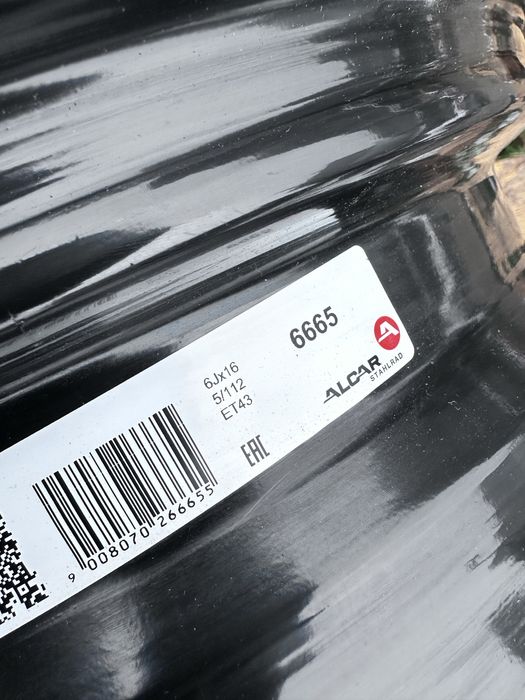 3xfelga stalowa 16” VW/SEAT/SKODA (5x112 ET43) - nowe