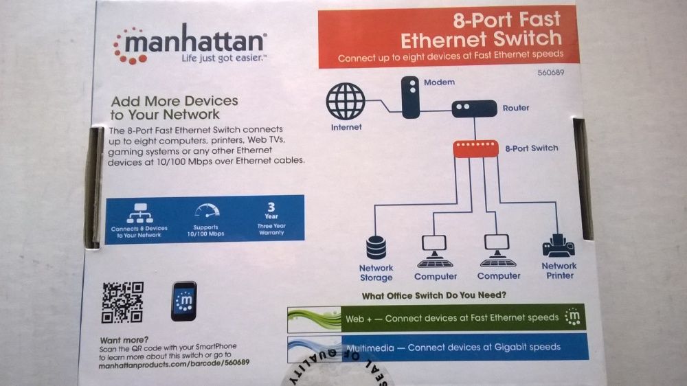 Switch Manhattan/Intracom 8-Port Fast Ethernet