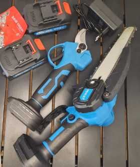 Набір в кейсі акумуляторна міні пила 6 дюймів і акумуляторний секатор