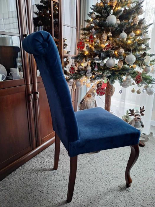 Stół + krzesła. Drewno bukowe, velvet premium. Stan idealny. Zapraszam