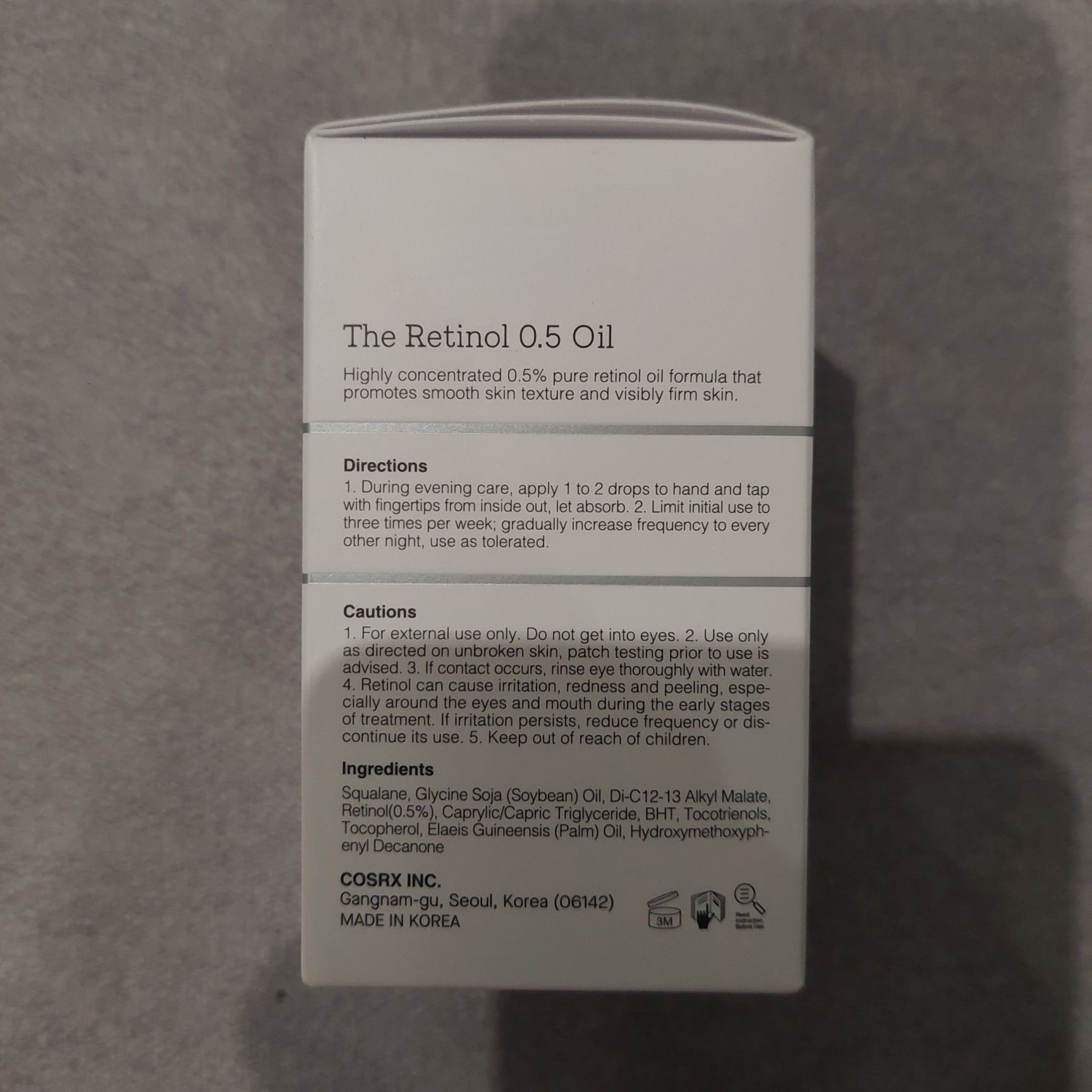COSRX retinol 0,5 oil witamina E