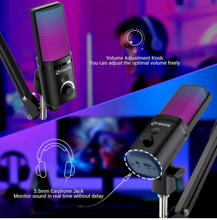 FDUCE M160 Zestaw mikrofonów do gier USB do komputera