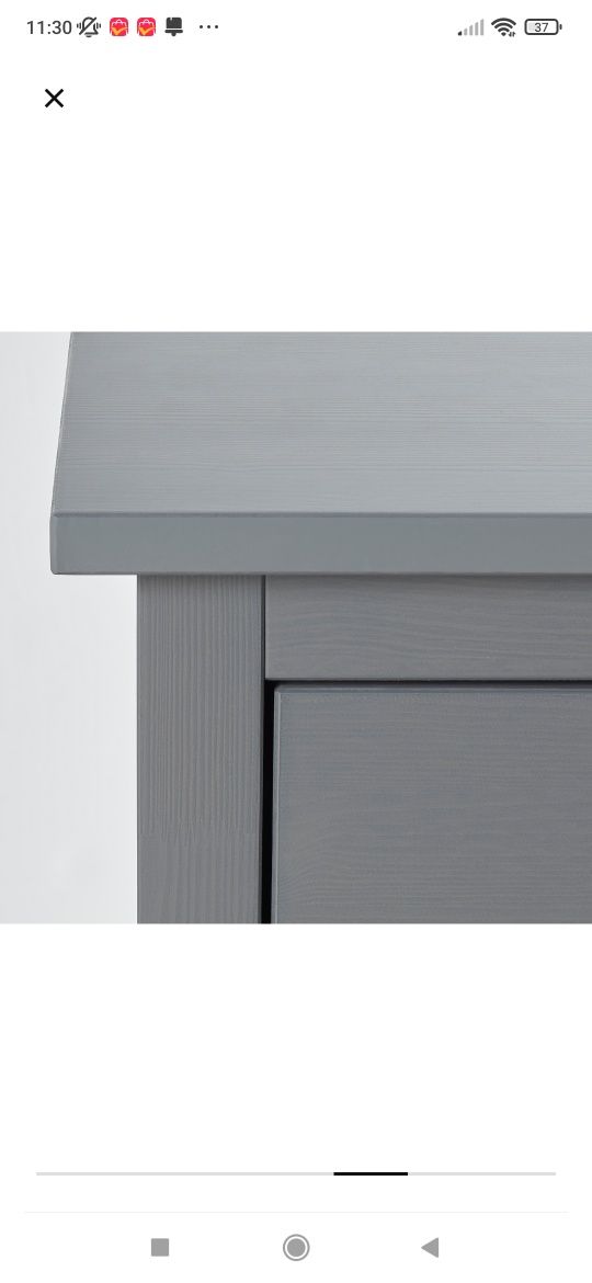 Komoda Hemnes 2 szuflady, 54x66 kolor szary