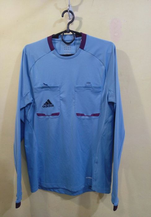 Оригінал нова футбольна футболка лонгслив арбітра Adidas Referee