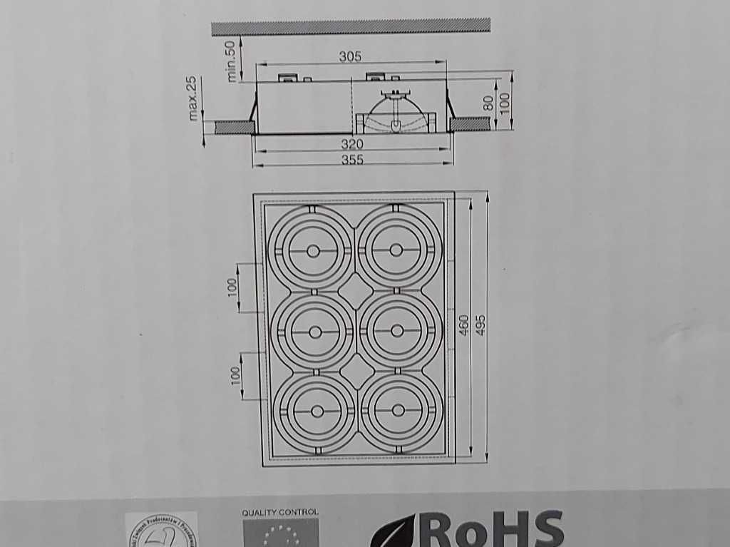 Oprawa sufitowa halogenowa ruchoma PIREO 600W 12V