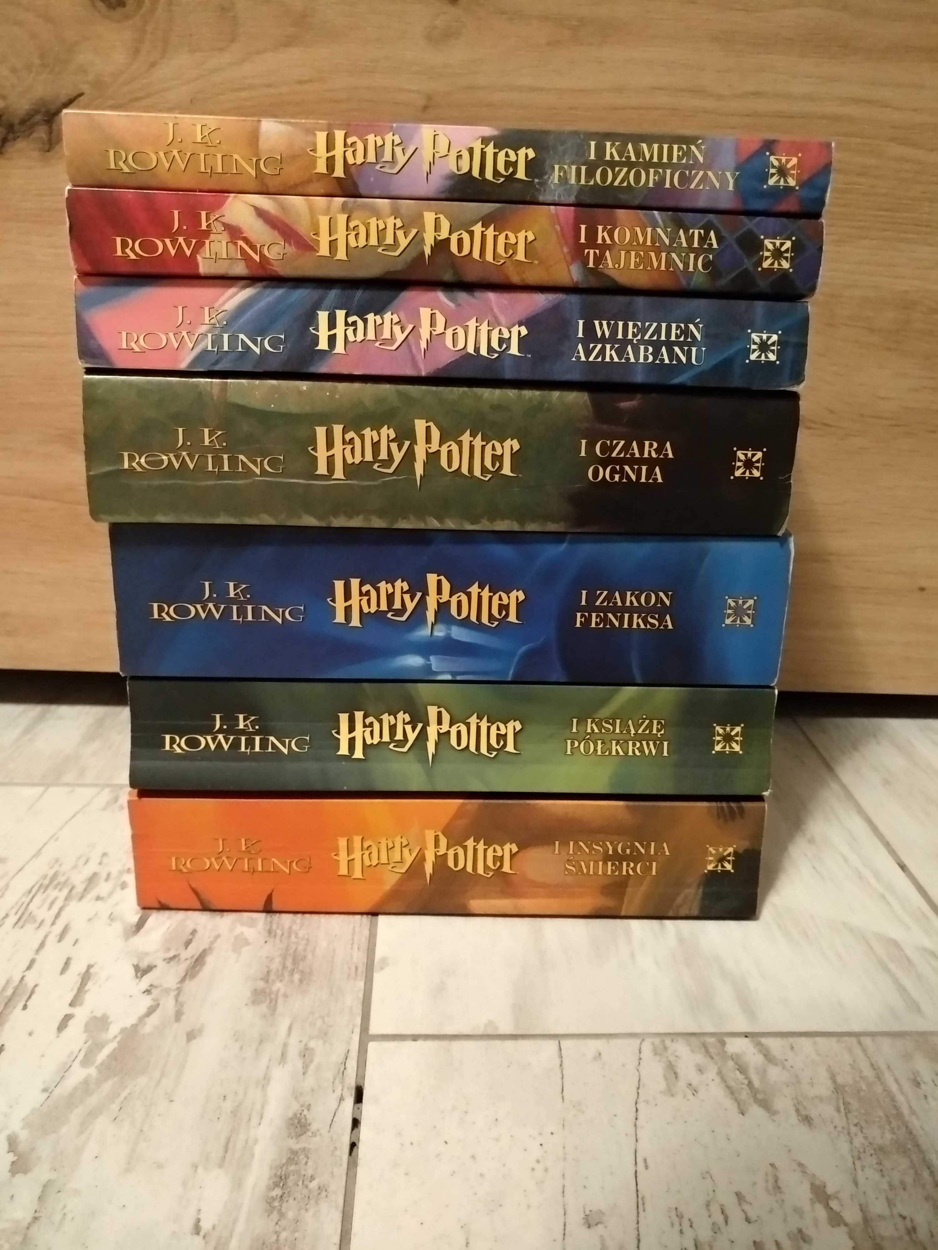Harry Potter cała seria pierwsza szata graficzna stare wydanie