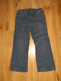 Jeansy z podszewką 104-110 cm 5.10.15. spodnie ocieplenie