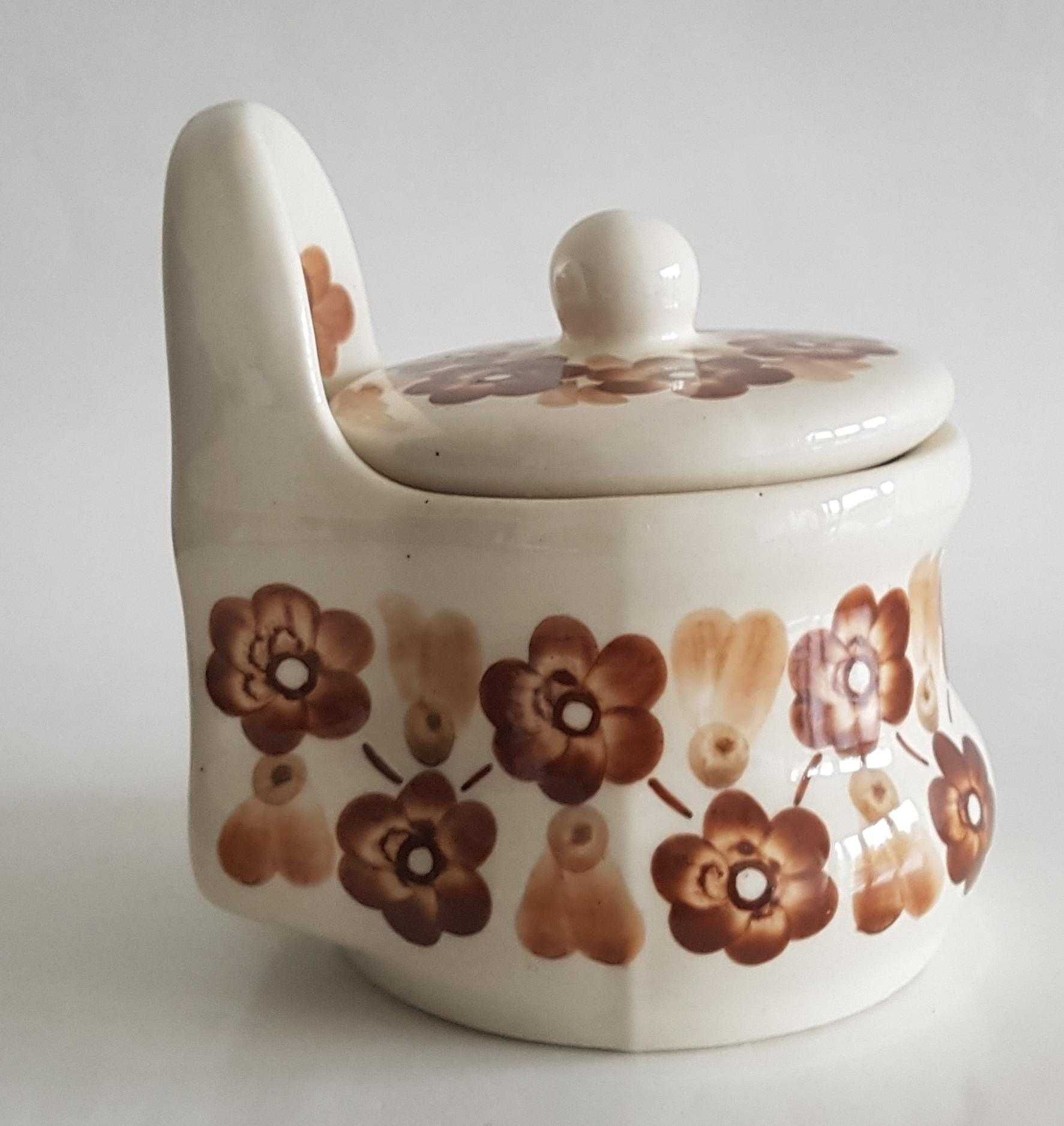 Pojemnik porcelanowy porcelana PRL dekor ceramika