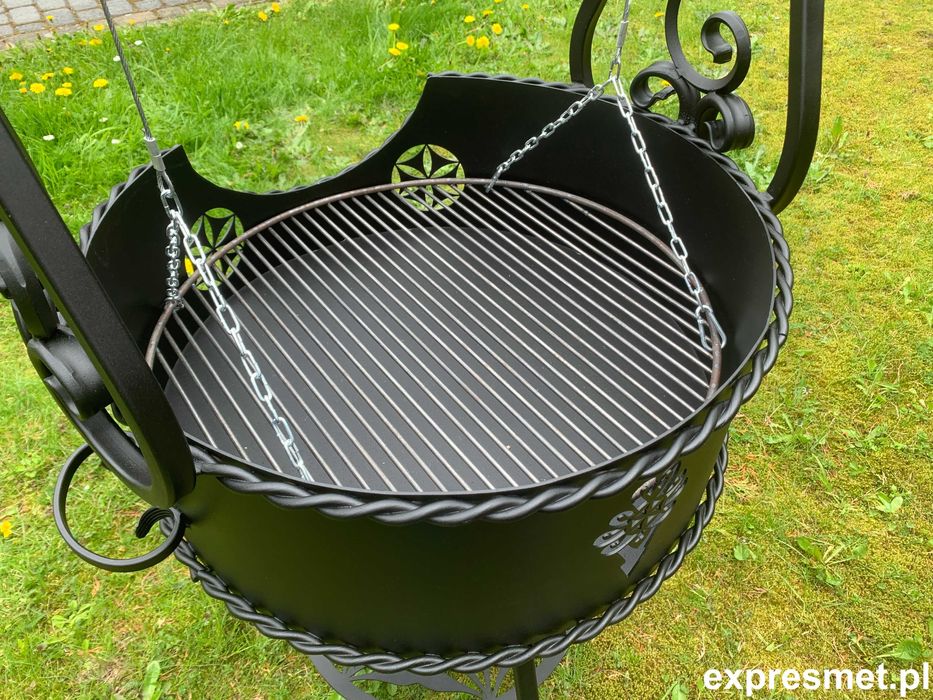 Nowy Grill ogrodowy KUTY solidny PIĘKNY GRIL OGRODOWY Palenisko wędzar