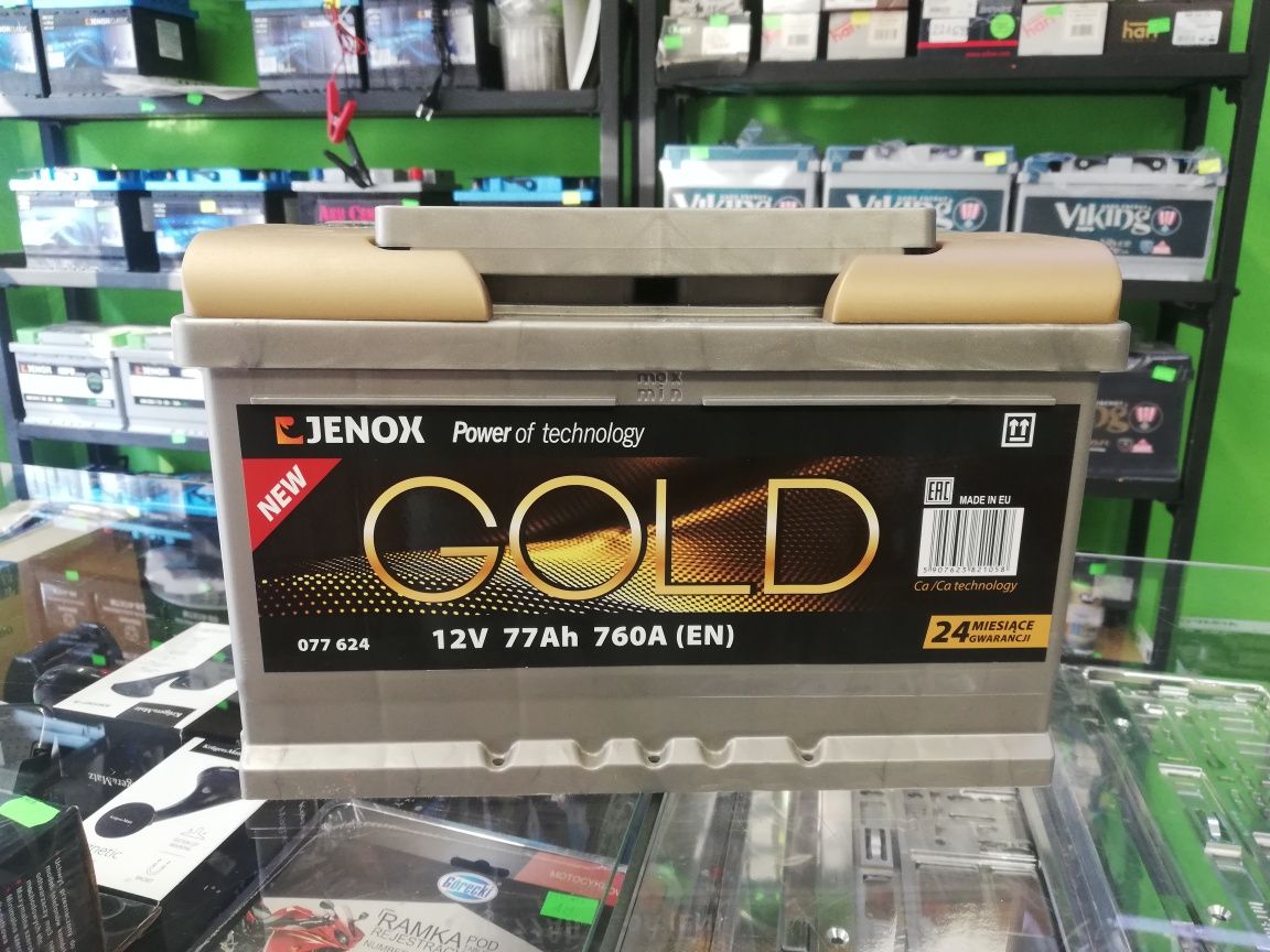 Akumulator Jenox Gold 72 74 77 Ah 770A DOWÓZ CENTRA BOSCH VARTA HART