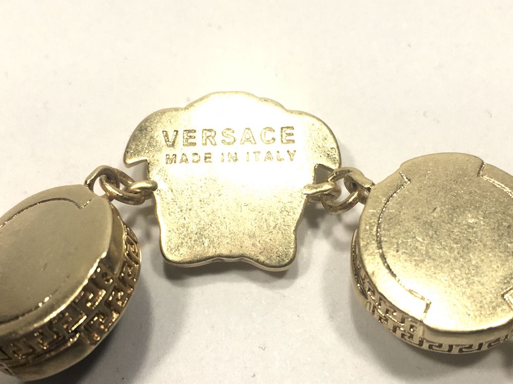 VERSACE Damska bransoleta z Agatami bita próba 585•pozłacana14K